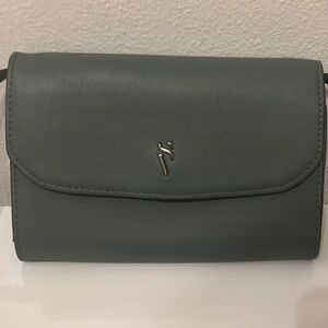 Elegant Gray Leather Women's Bag